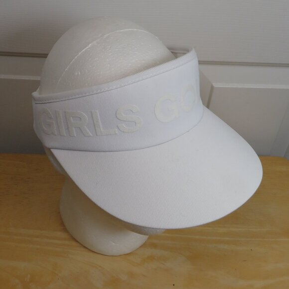 G/FORE Girls Golf Too Stretch Twill Golf Visor - Snow OSFM 83% Nylon, 14% Cotton - Picture 11 of 11